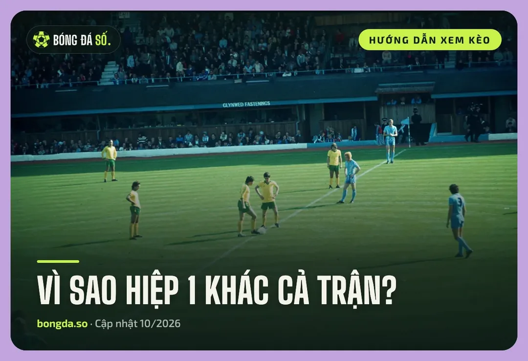 Kèo hiệp 1 khác cả trận: hai đội vào trận đấu
