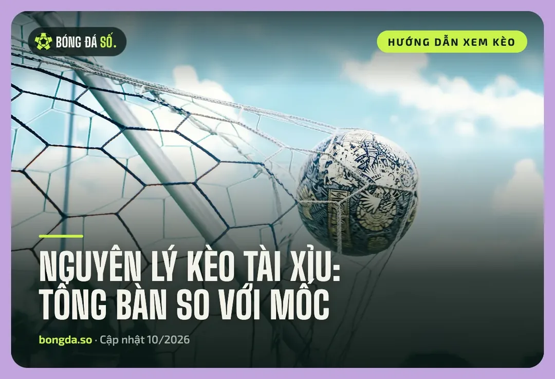 Kèo tài xỉu tính tổng số bàn thắng: quả bóng bay vào lưới