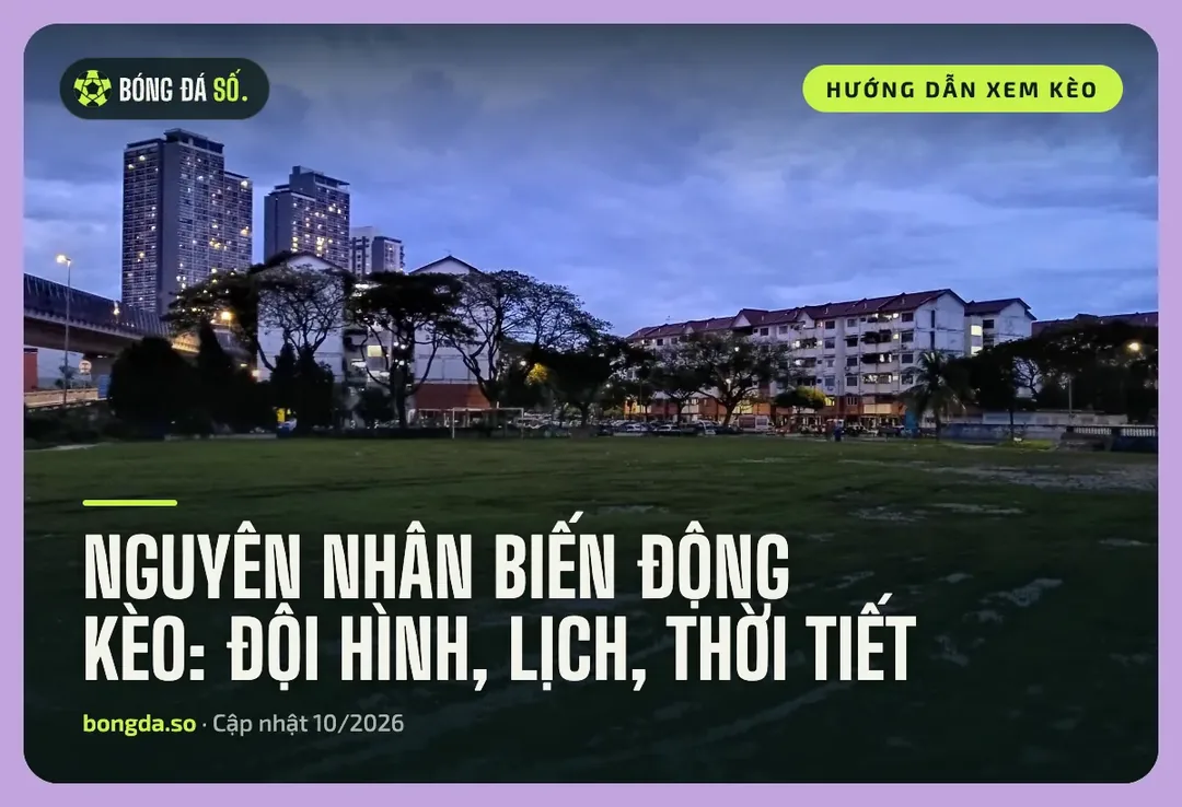 Nguyên nhân biến động tỷ lệ kèo: mặt sân đọng nước sau mưa lớn