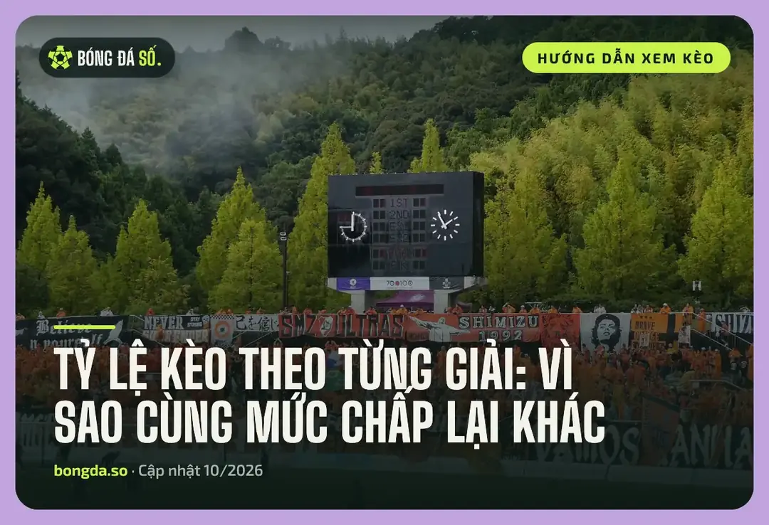 Tỷ lệ bóng đá kèo nhà cái theo từng giải: Vì sao cùng mức chấp lại khác nhau 3 Tỷ lệ bóng đá kèo nhà cái theo giải: khán đài cổ động viên một giải bóng đá