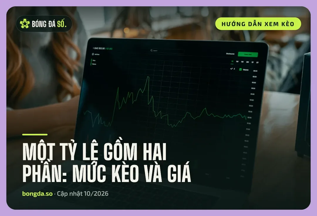 Tỷ lệ kèo nhà cái 5 gồm mức kèo và giá, như các con số trên màn hình biểu đồ